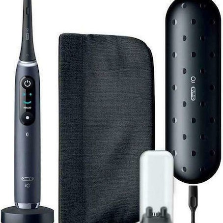 Oral-B iO Series 9 Ηλεκτρική Οδοντόβουρτσα με Χρονομετρητή, Αισθητήρα Πίεσης και Θήκη Ταξιδίου Luxe Edition Black Onyx