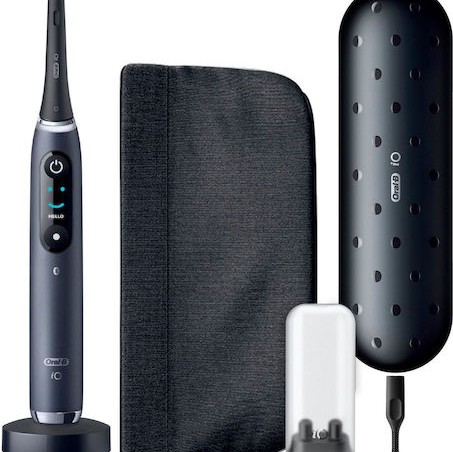 Oral-B iO Series 9 Ηλεκτρική Οδοντόβουρτσα με Χρονομετρητή, Αισθητήρα Πίεσης και Θήκη Ταξιδίου Luxe Edition Black Onyx