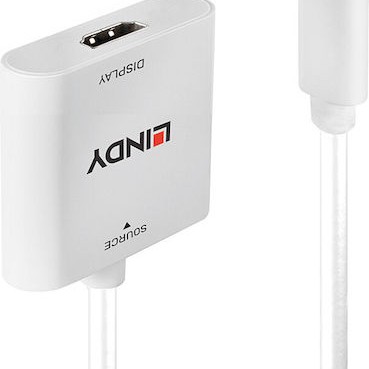 Lindy Μετατροπέας USB-C male σε HDMI female Λευκό (43339)