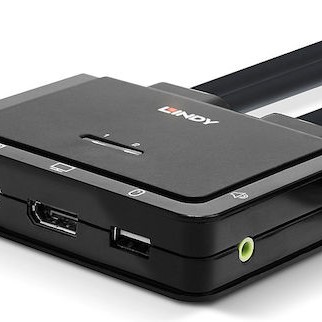 Lindy KVM Switch DisplayPort 1.2 USB 2.0 Audio