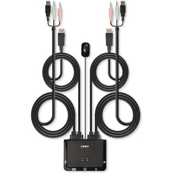 Lindy KVM Switch DisplayPort 1.2 USB 2.0 Audio