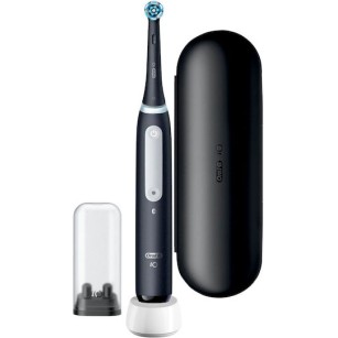 Oral-B iO Series 4 Ηλεκτρική Οδοντόβουρτσα με Χρονομετρητή, Αισθητήρα Πίεσης και Θήκη Ταξιδίου Matt Black
