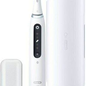 Oral-B IO Series 5 Ηλεκτρική Οδοντόβουρτσα με Χρονομετρητή, Αισθητήρα Πίεσης και Θήκη Ταξιδίου Λευκή