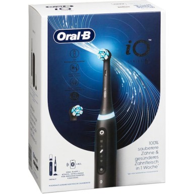 Oral-B iO Series 5 Ηλεκτρική Οδοντόβουρτσα με Αισθητήρα Πίεσης και Θήκη Ταξιδίου Matt Black