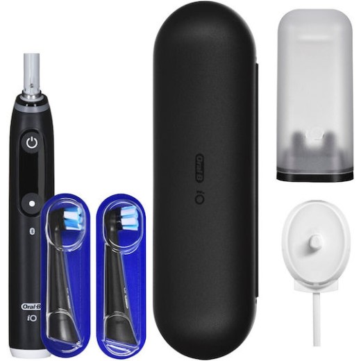 Oral-B iO Series 6N Ηλεκτρική Οδοντόβουρτσα με Χρονομετρητή, Αισθητήρα Πίεσης και Θήκη Ταξιδίου Black Lava