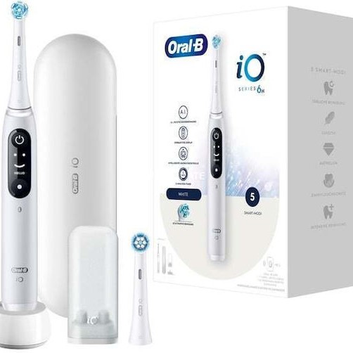 Oral-B Series 6 Ηλεκτρική Οδοντόβουρτσα με Αισθητήρα Πίεσης White