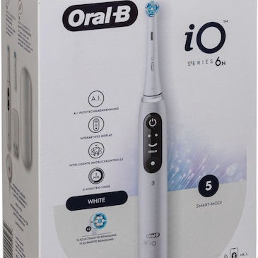 Oral-B Series 6 Ηλεκτρική Οδοντόβουρτσα με Αισθητήρα Πίεσης White