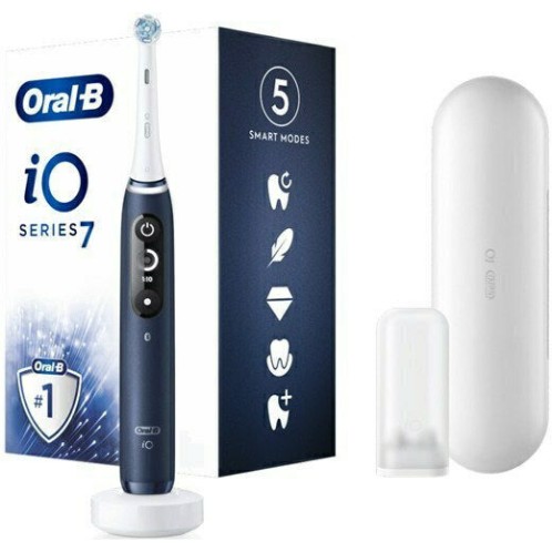 Oral-B iO Series 7N Ηλεκτρική Οδοντόβουρτσα με Χρονομετρητή, Αισθητήρα Πίεσης και Θήκη Ταξιδίου Sapphire Blue