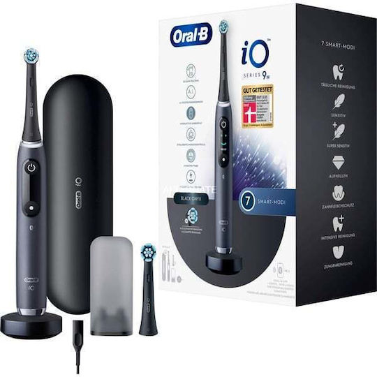 Oral-B iO Series 9N Ηλεκτρική Οδοντόβουρτσα με Αισθητήρα Πίεσης και Θήκη Ταξιδίου Μαύρη