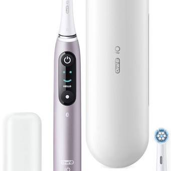 Oral-B iO Series 9N Ηλεκτρική Οδοντόβουρτσα με Χρονομετρητή, Αισθητήρα Πίεσης και Θήκη Ταξιδίου Rose Quartz