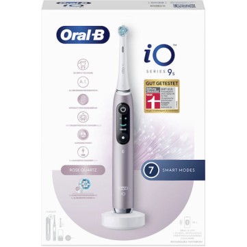 Oral-B iO Series 9N Ηλεκτρική Οδοντόβουρτσα με Χρονομετρητή, Αισθητήρα Πίεσης και Θήκη Ταξιδίου Rose Quartz