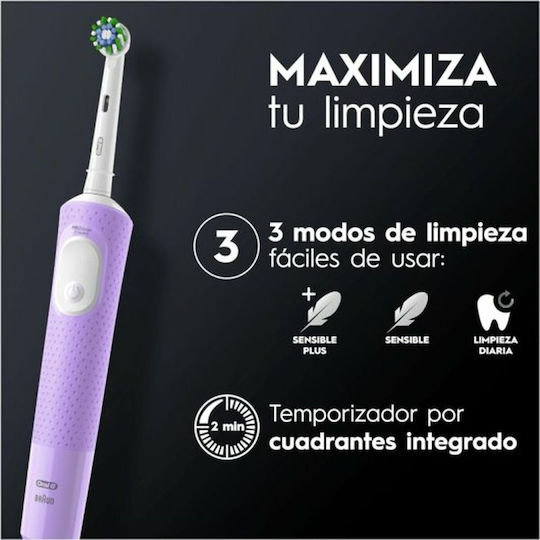 Oral-B Vitality Pro Protect X Clean Ηλεκτρική Οδοντόβουρτσα με Χρονομετρητή Lilac Violet