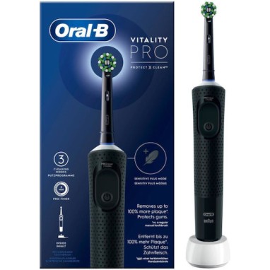 Oral-B Vitality Pro Protect X Clean Ηλεκτρική Οδοντόβουρτσα με Χρονομετρητή Μαύρη