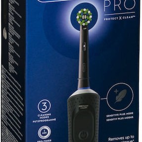 Oral-B Vitality Pro Protect X Clean Ηλεκτρική Οδοντόβουρτσα με Χρονομετρητή Μαύρη