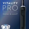 Oral-B Vitality Pro Protect X Clean Ηλεκτρική Οδοντόβουρτσα με Χρονομετρητή Μαύρη