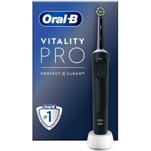 Oral-B Vitality Pro Protect X Clean Ηλεκτρική Οδοντόβουρτσα με Χρονομετρητή Μαύρη