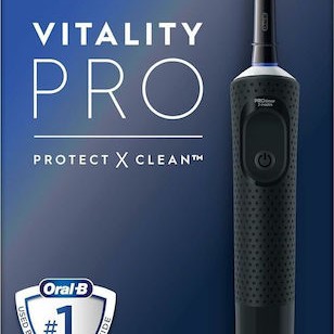 Oral-B Vitality Pro Protect X Clean Ηλεκτρική Οδοντόβουρτσα με Χρονομετρητή Μαύρη