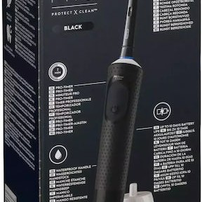 Oral-B Vitality Pro Protect X Clean Ηλεκτρική Οδοντόβουρτσα με Χρονομετρητή Μαύρη