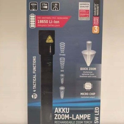 Ansmann Επαναφορτιζόμενος Φακός LED IPX4 με Μέγιστη Φωτεινότητα 400lm Future T400FR