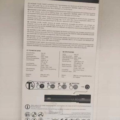 Ansmann Επαναφορτιζόμενος Φακός LED IPX4 με Μέγιστη Φωτεινότητα 400lm Future T400FR