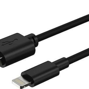 Ansmann Regular USB to Lightning Cable Μαύρο 1m (1700-0131)