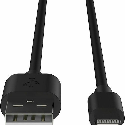 Ansmann Regular USB to Lightning Cable Μαύρο 1m (1700-0131)