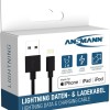 Ansmann Regular USB to Lightning Cable Μαύρο 1m (1700-0131)