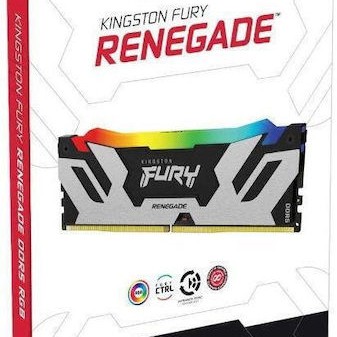 Kingston Fury Renegade RGB DDR5 32GB RAM με 2x16GB Modules και Ταχύτητα 6400 για Desktop