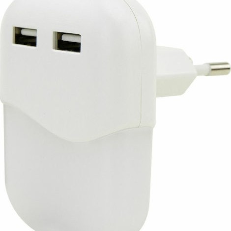 Ansmann Φορτιστής Χωρίς Καλώδιο με 2 Θύρες USB-A Λευκός (NL15AC+)