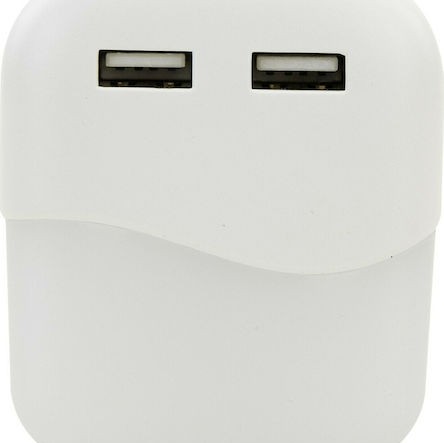 Ansmann Φορτιστής Χωρίς Καλώδιο με 2 Θύρες USB-A Λευκός (NL15AC+)