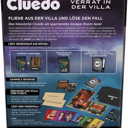 Επιτραπέζιο Παιχνίδι Cluedo Escape Room Game για 1-6 Παίκτες 10+ Ετών (GER) Hasbro