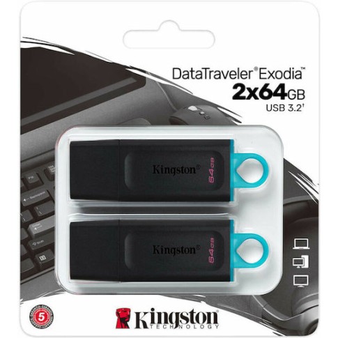 Kingston DataTraveler Exodia 64GB USB 3.2 Stick Πράσινο