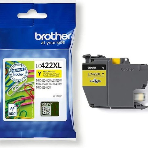 Brother LC422XL Γνήσιο Πακέτο 5 Μελανιών Εκτυπωτή InkJet Κίτρινο