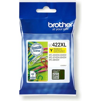 Brother LC422XL Γνήσιο Πακέτο 5 Μελανιών Εκτυπωτή InkJet Κίτρινο