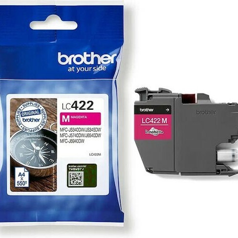 Brother LC422 Γνήσιο Μελάνι Εκτυπωτή InkJet Ματζέντα (LC-422M)