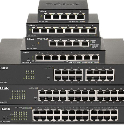 D-Link DGS-1100-10MPV2 Managed L2 PoE+ Switch με 8 Θύρες Gigabit (1Gbps) Ethernet και 2 SFP Θύρες
