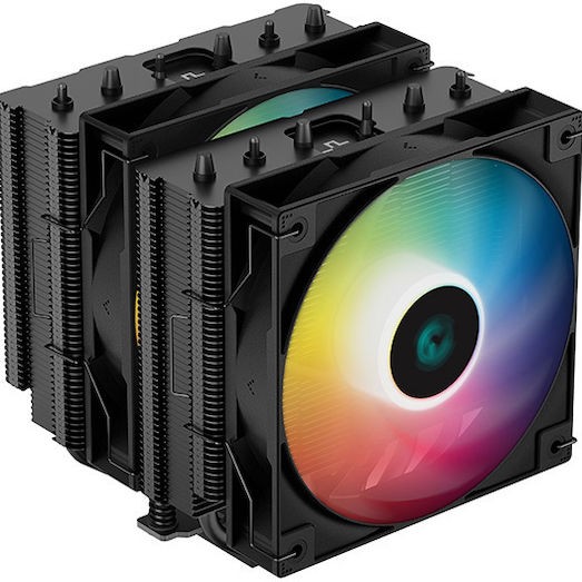 Deepcool AG620 BK ARGB Ψύκτρα Επεξεργαστή Διπλού Ανεμιστήρα για Socket AM4/AM5/1200/115x/1700