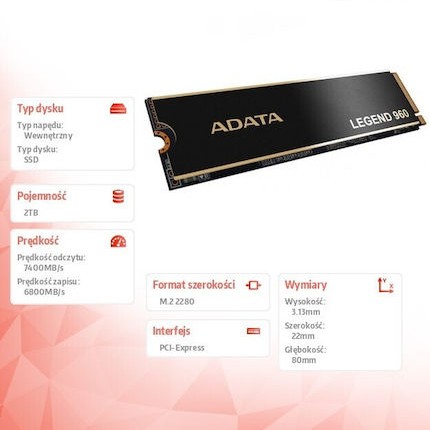 Adata Legend SSD 2TB M.2 NVMe PCI Express 4.0