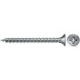 Fischer 670408 Fpf Power-fast Ii 5 X 100mm Chipboard Wood Screws, Countersunk Head With Phillips, Partial Thread, Galvanised Blue Passivated, Pack Of 200