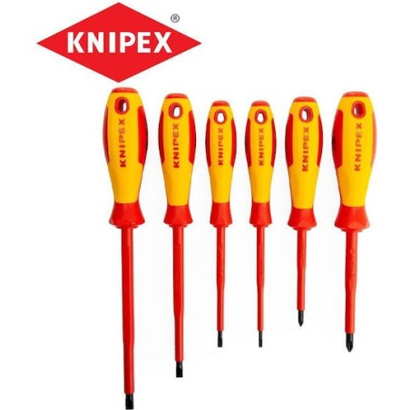 Knipex Σετ 6 Κατσαβίδια Ηλεκτρολόγου VDE 1000V