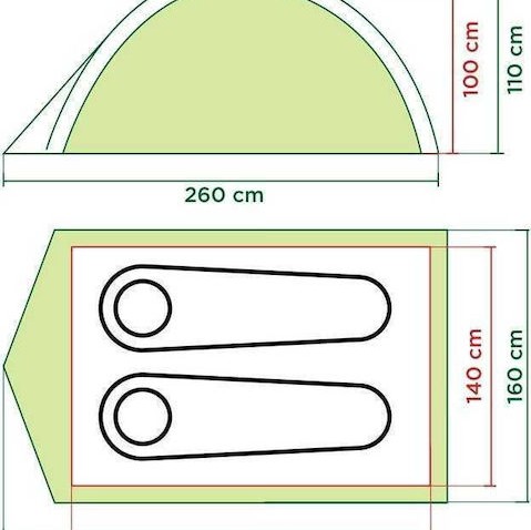 Coleman Darwin 2 Σκηνή Camping Igloo Ορειβασίας Γκρι με Διπλό Πανί 4 Εποχών για 2 Άτομα Αδιάβροχη 3000mm 210x140x100εκ.