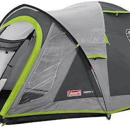 Coleman Darwin 3 Plus Σκηνή Camping Τούνελ Πράσινη 4 Εποχών για 3 Άτομα 320x180x180εκ.