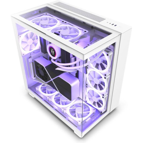 NZXT H9 Elite Gaming Midi Tower Κουτί Υπολογιστή Λευκό