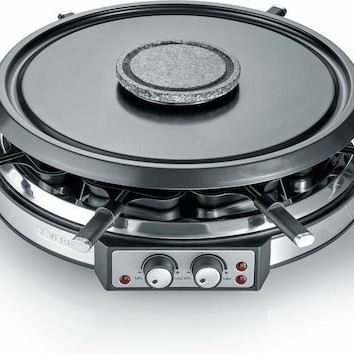 Profi Cook Επιτραπέζια Ηλεκτρική Ψησταριά Raclette Λείας Πλάκας 1900W με Ρυθμιζόμενο Θερμοστάστη 40.9x40.9εκ.