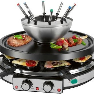Profi Cook Επιτραπέζια Ηλεκτρική Ψησταριά Raclette Λείας Πλάκας 1900W με Ρυθμιζόμενο Θερμοστάστη 40.9x40.9εκ.