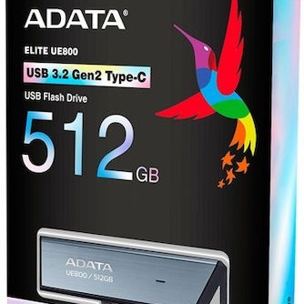Adata 512GB USB 2.0 Stick με σύνδεση USB-C Μαύρο