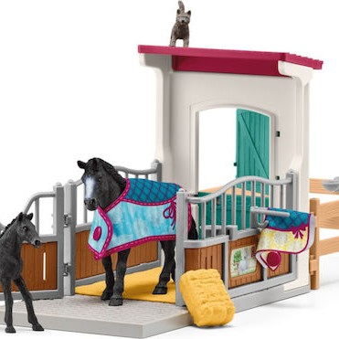 Schleich-S Παιχνίδι Μινιατούρα Horse Box with Mare and Foal για 5+ Ετών