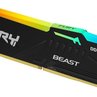 Kingston Fury Beast RGB DDR5 με Module 1x16GB και Ταχύτητα 5600 για Desktop