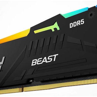 Kingston Fury Beast RGB DDR5 με Module 1x16GB και Ταχύτητα 5600 για Desktop