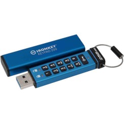 Kingston IronKey Keypad 200 256GB USB 3.2 Stick Μπλε